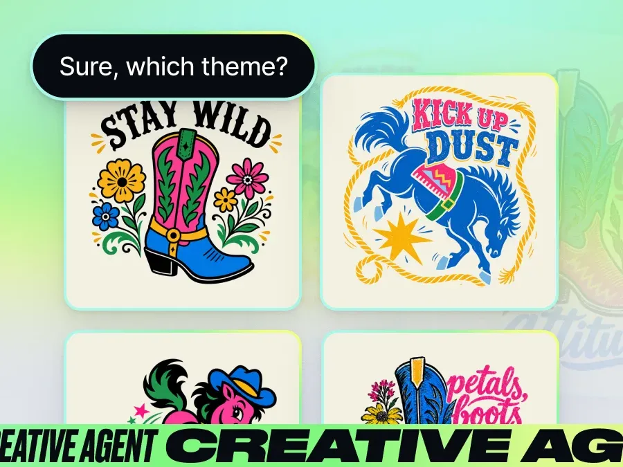 Choosing a design concept in Kittl Creative Agent